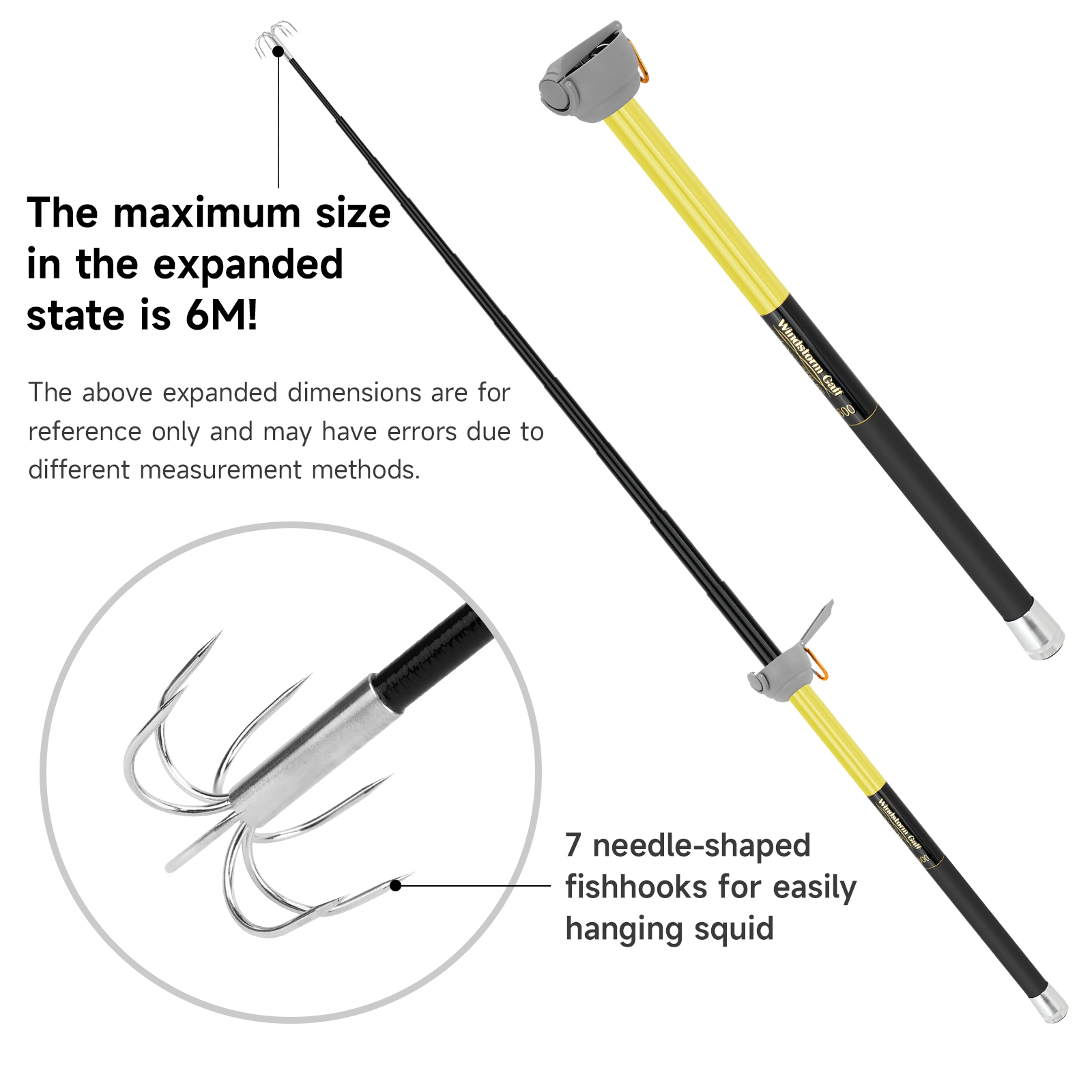 SANLIKE 6M Telescopic Squid Ro - Fishing Rod Carbon Fiber recension och pris