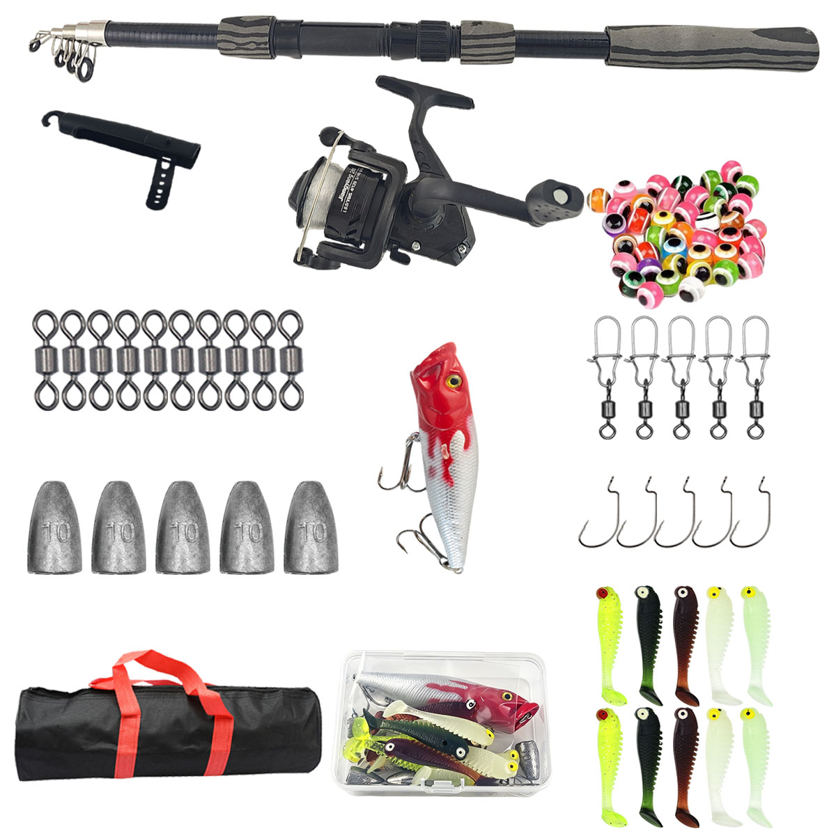Portable Telescopic Fishing Ro - Fishing Rod Combo recension och pris