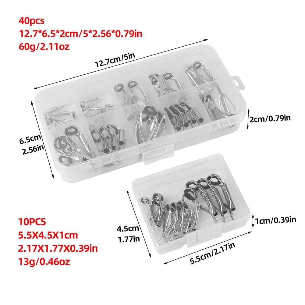 10/40pcs Fishing rod Tip Repai - Fishing Rod Guide Replacement recension och pris